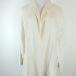 EILEEN FISHER BASKETWEAVE LINEN COTTON JACKET XL